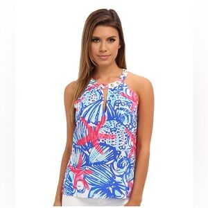 Lilly Pulitzer | M | Rogan Halter Top in She She Shells